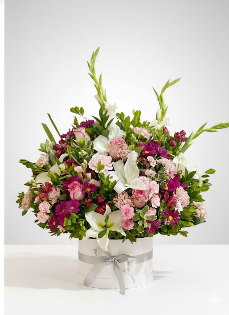Large Mixed Flower Box - Elegant & Colorful Arrangement