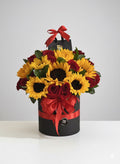 Sunflower & Red Rose Love Box